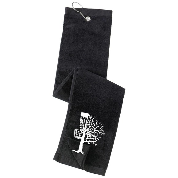 Disc Golf Towel Tri Fold Custom Vinyl Logo Grommet Clip On - Picture 4 of 15